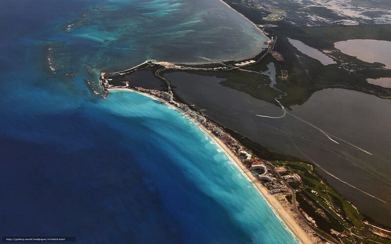 Aerial View of Cancun — Blue