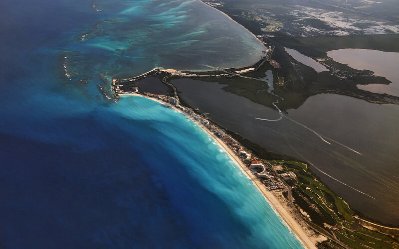 Aerial View of Cancun