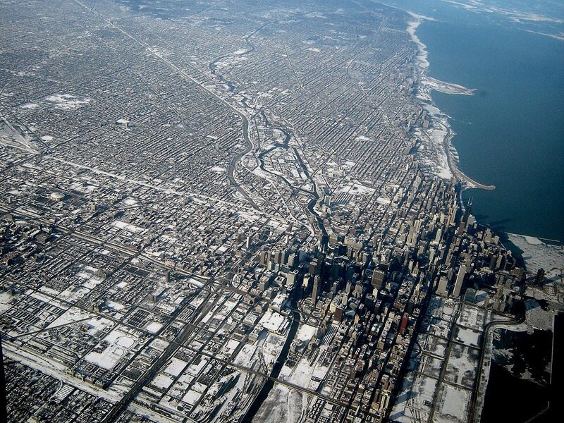 Aerial view of Chicago