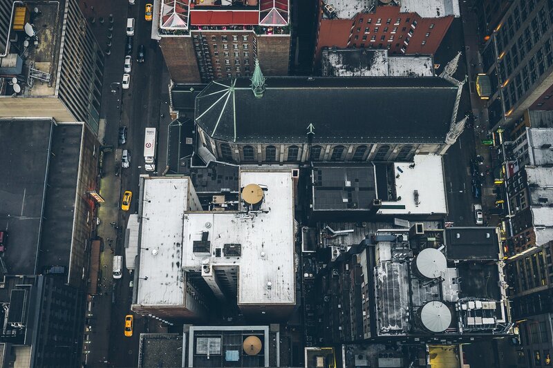 Aerial View of Church