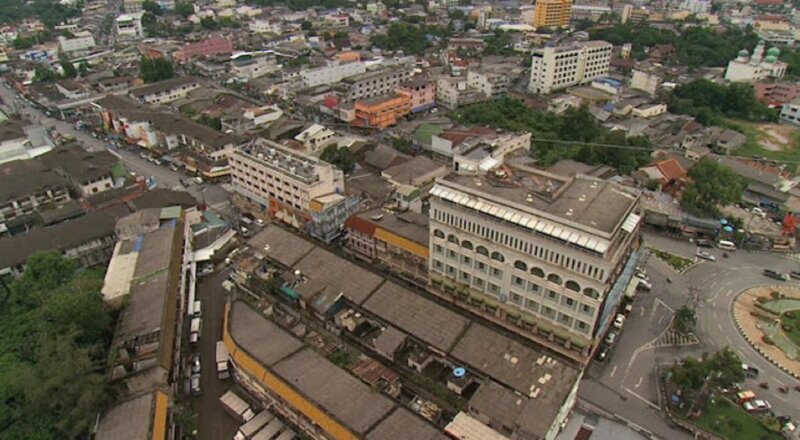 Aerial View of City — Gray, Neutral