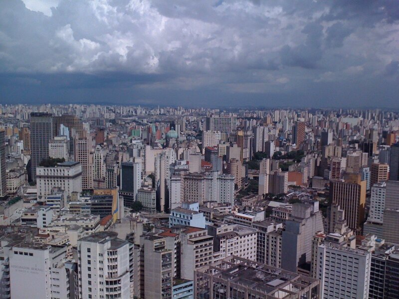 Aerial View of City — Gray