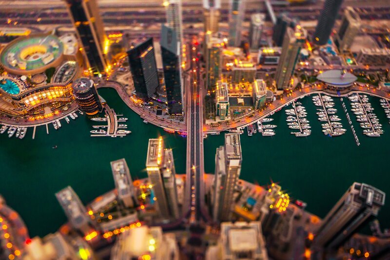Aerial View of City Harbor