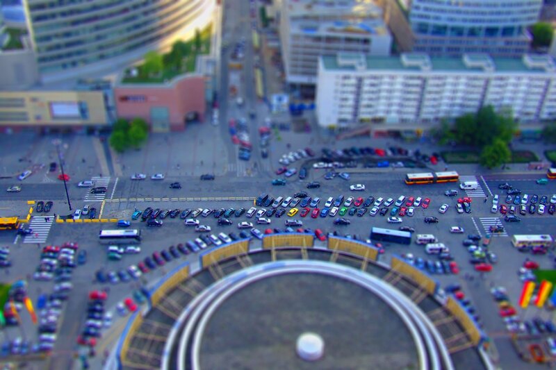 Aerial View of City Parking