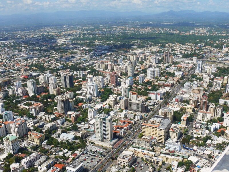 Aerial View of City — White