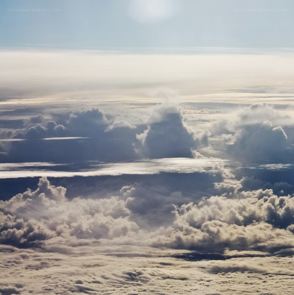 Aerial view of cloud layers