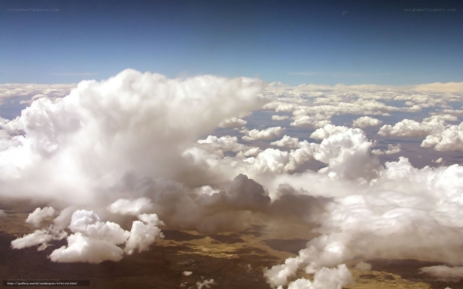 Aerial view of clouds