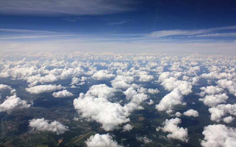 Aerial View of Clouds — Blue, Serene