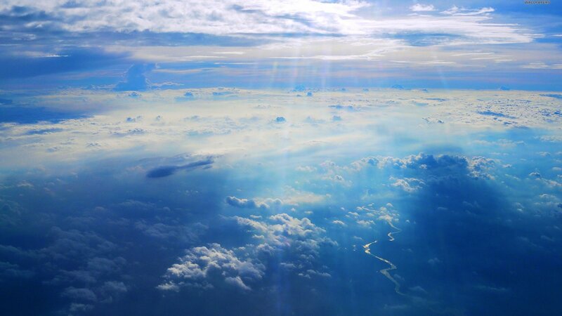 Aerial View of Clouds — Blue