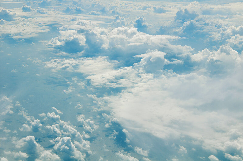 Aerial view of clouds from above