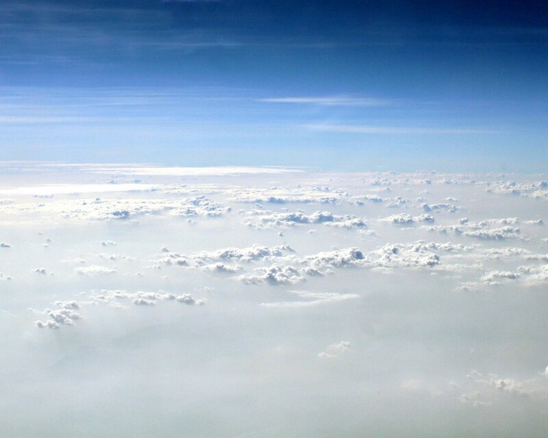 Aerial view of clouds from above