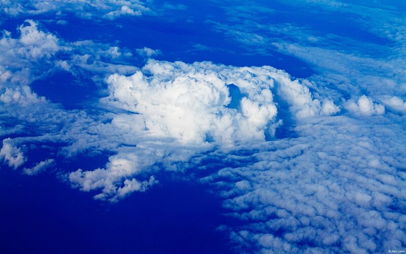 Aerial view of clouds from above