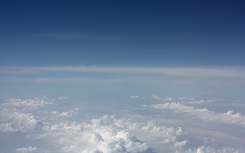 Aerial view of clouds from above