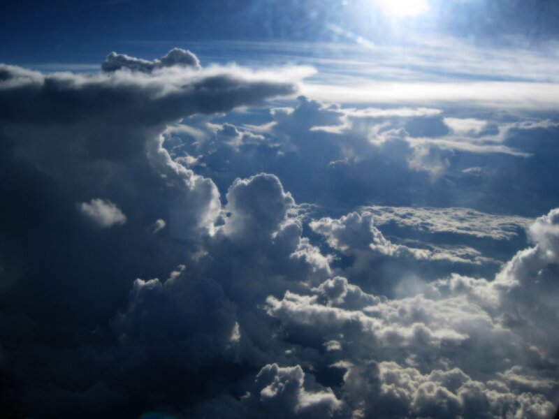 Aerial view of clouds from above