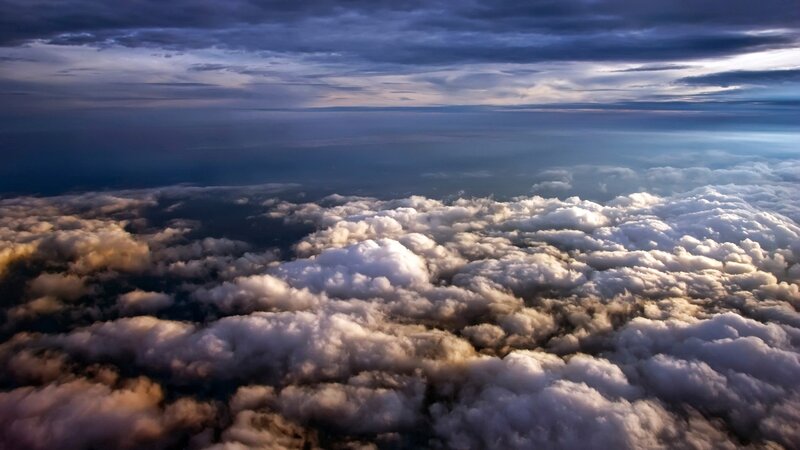 Aerial view of clouds from above