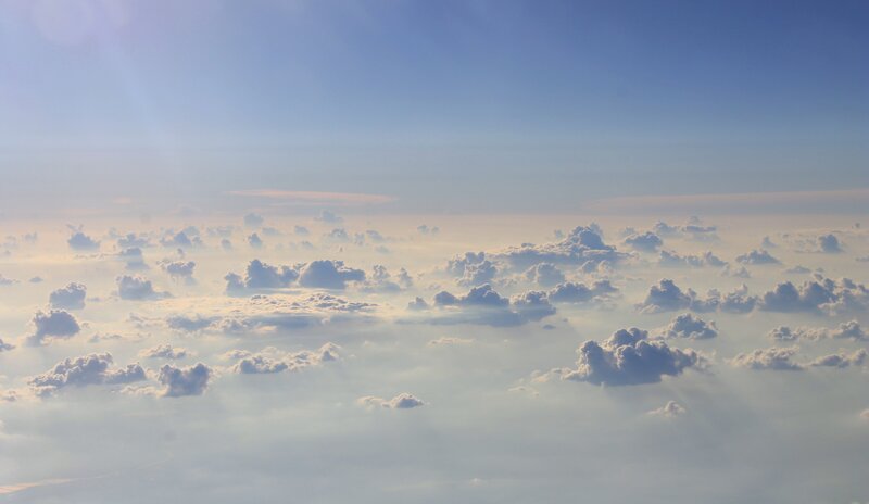 Aerial view of clouds from above