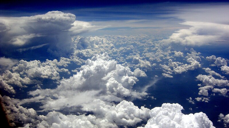 Aerial view of clouds from above