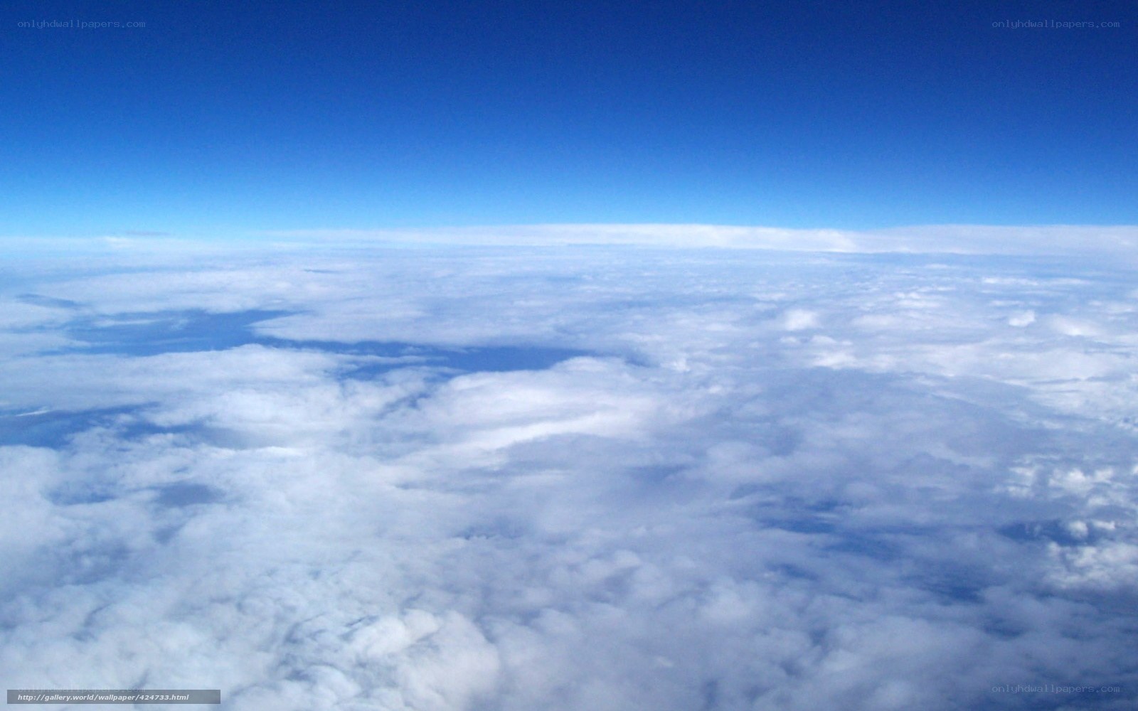 Aerial view of clouds from above
