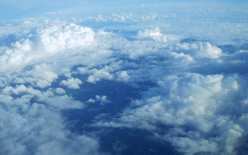 Aerial view of clouds from above