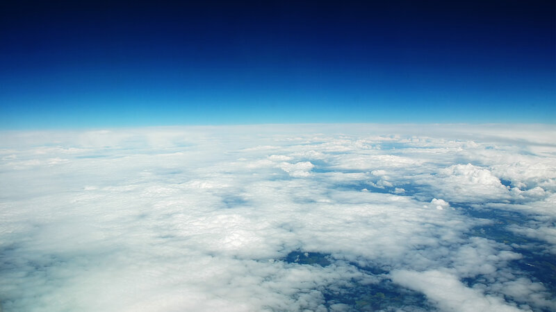 Aerial view of clouds from above