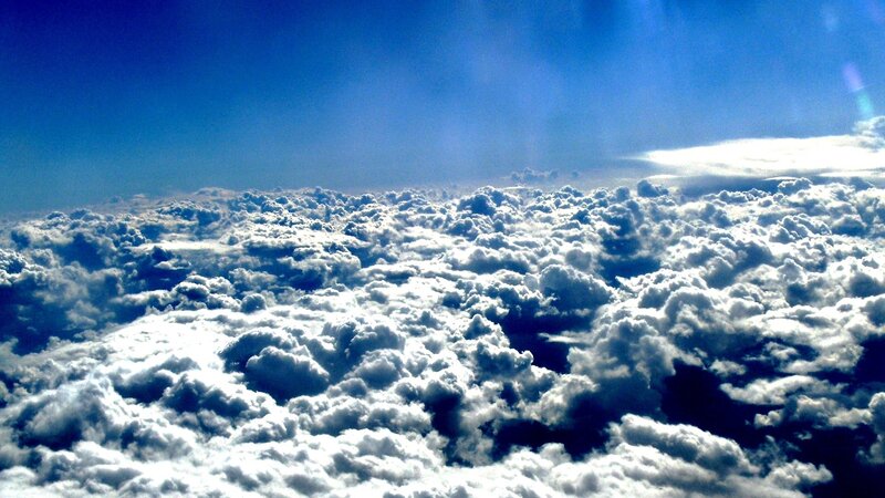 Aerial view of clouds from above