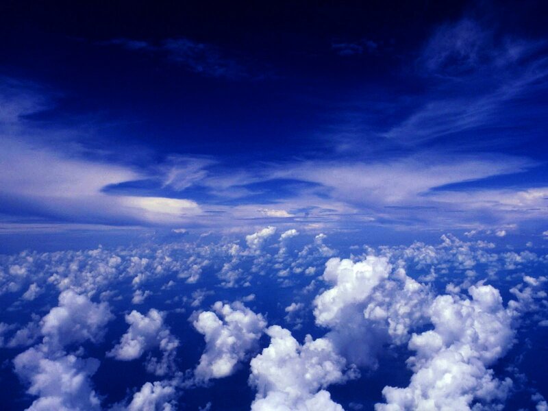 Aerial view of clouds from above
