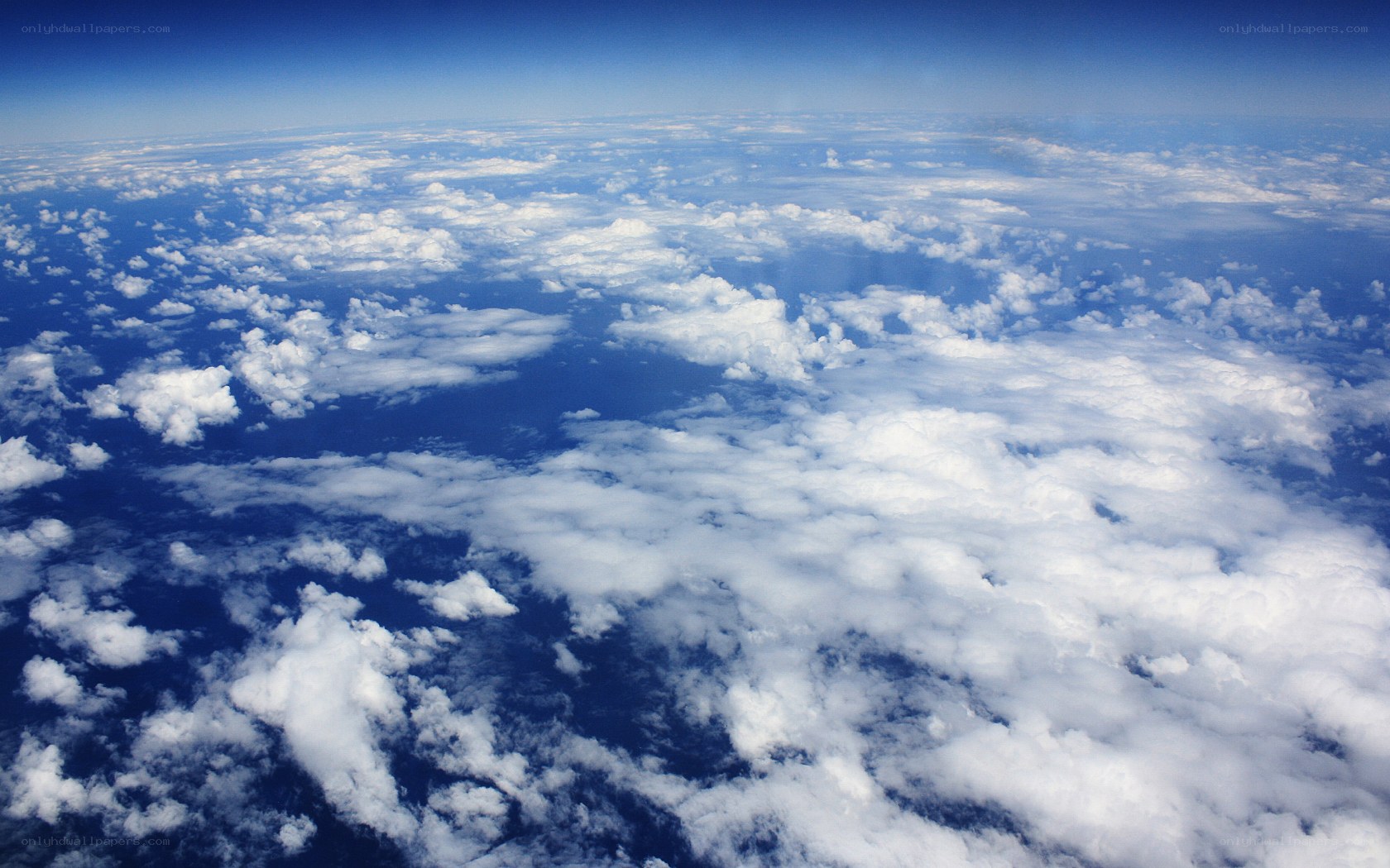 Aerial view of clouds from space
