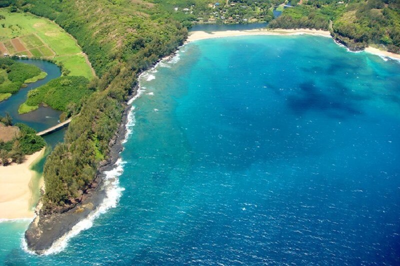Aerial View of Coastal Bay