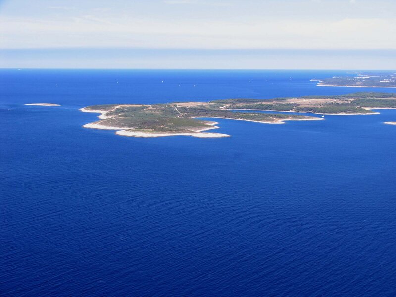 Aerial view of coastal islands