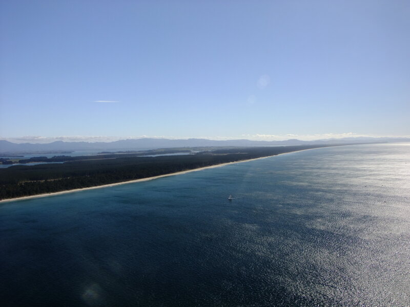 Aerial View of Coastline — Blue, Serene, Afternoon