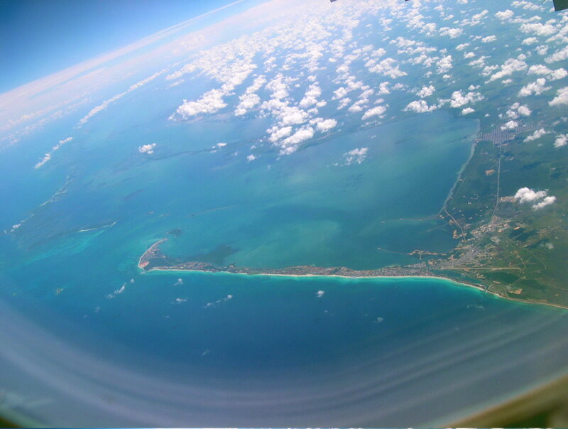 Aerial View of Coastline — Blue