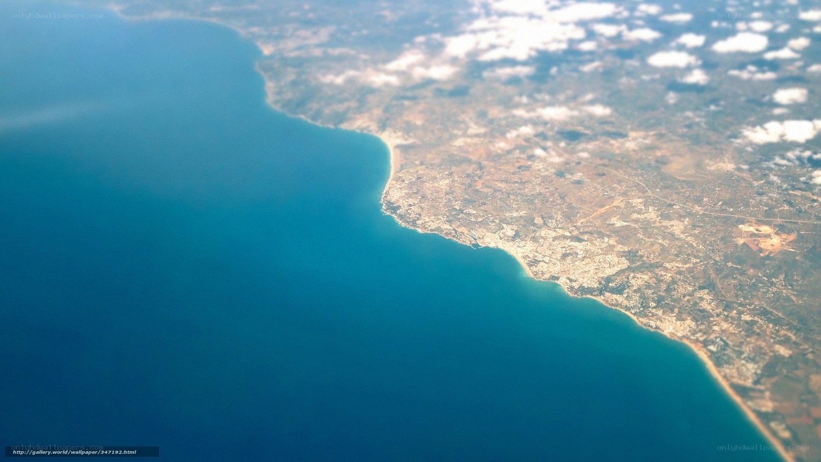 aerial view of coastline