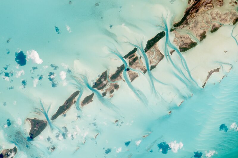 Aerial View of Coral Islands — Blue, Serene