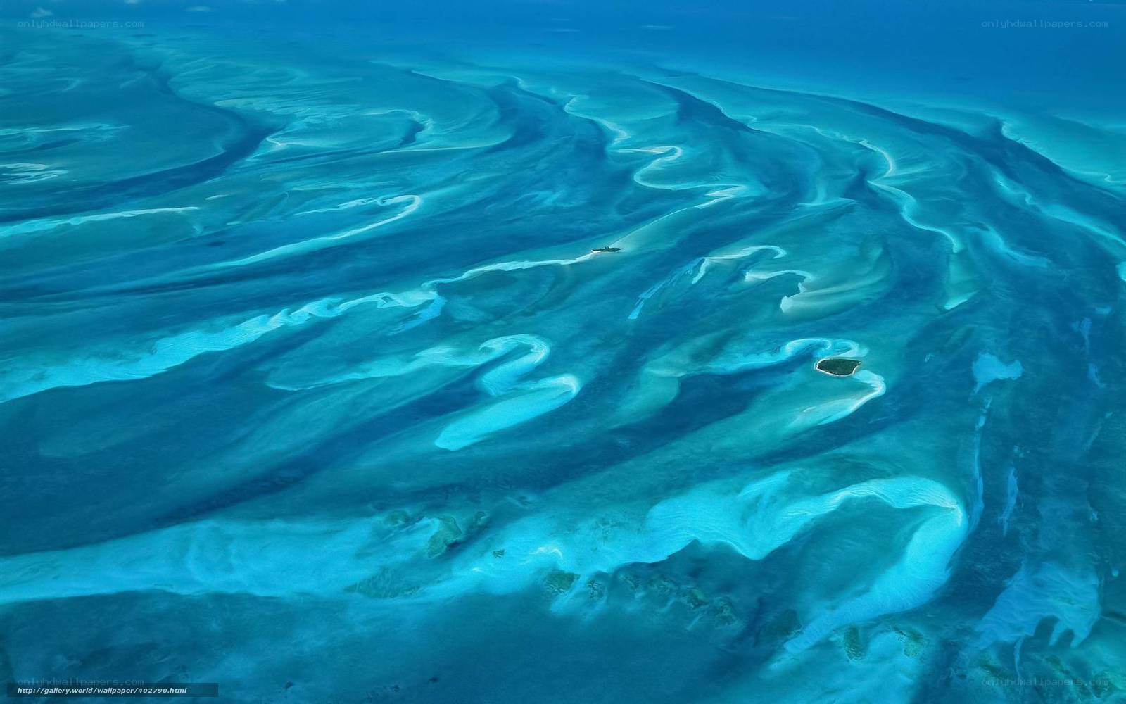Aerial view of coral reef