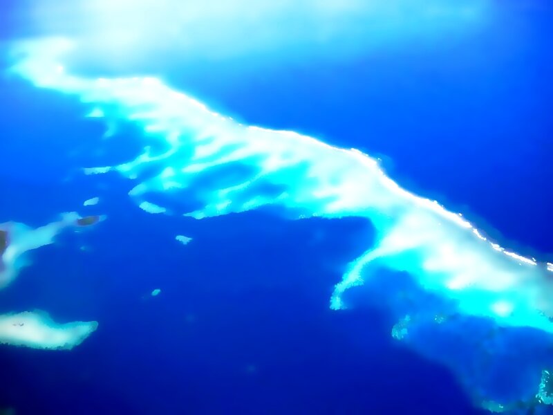 Aerial View of Coral Reef — Blue