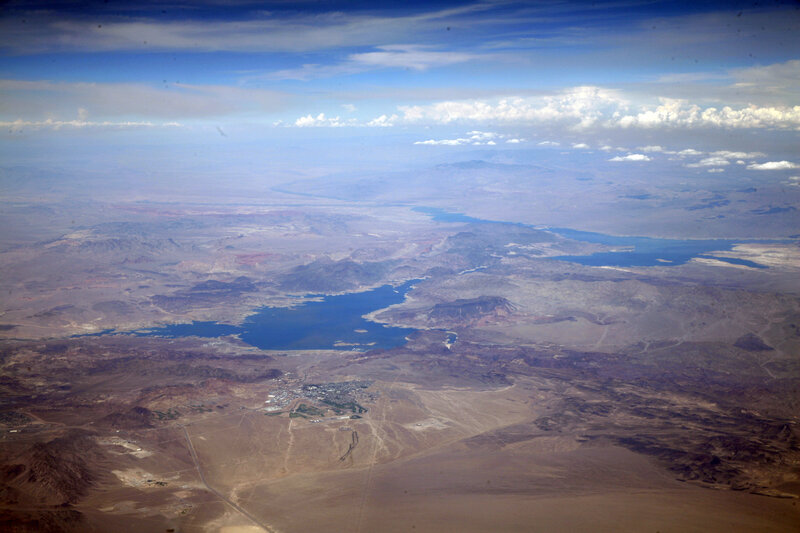 Aerial View of Desert Lake