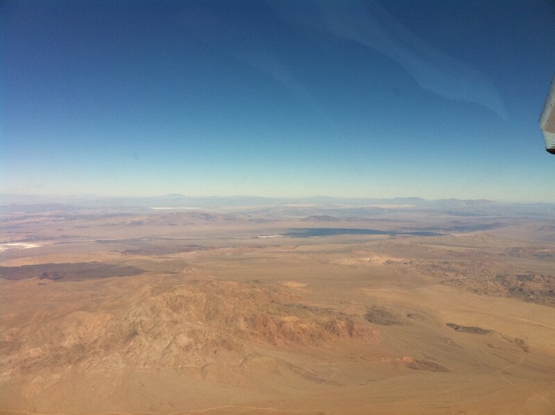 aerial view of desert landscape