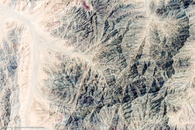 Aerial View of Desert Mountains — Brown