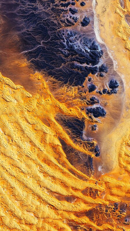 Aerial View of Desert — Orange, Arid
