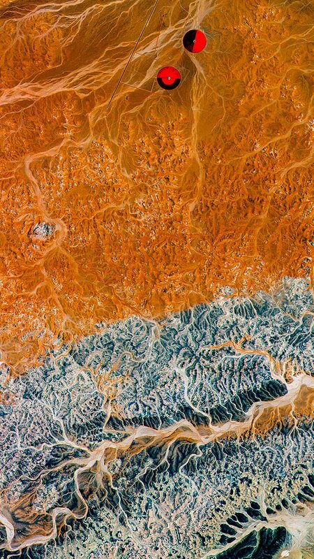 Aerial View of Desert — Orange