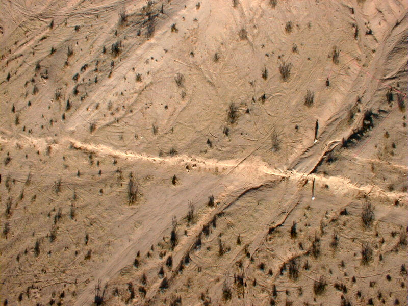 Aerial View of Desert Terrain — Brown