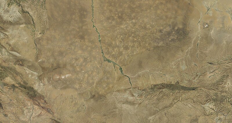 Aerial View of Desert Terrain