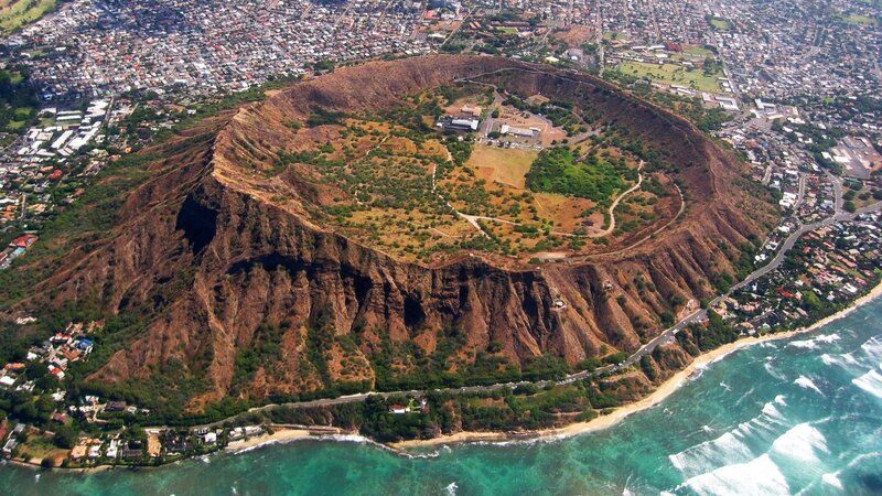 Aerial view of Diamond Head