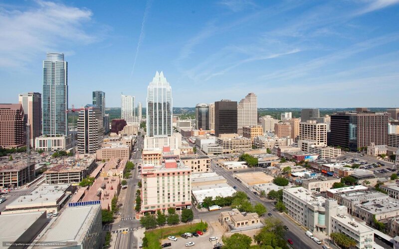 Aerial View of Downtown Austin