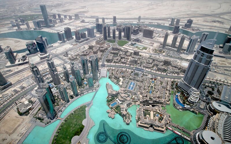 Aerial View of Dubai — Blue, Modern