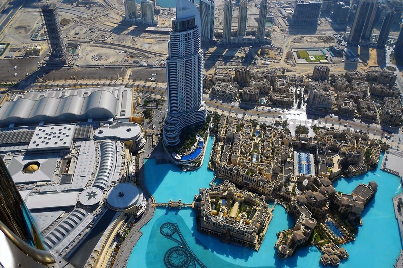 Aerial view of Dubai city