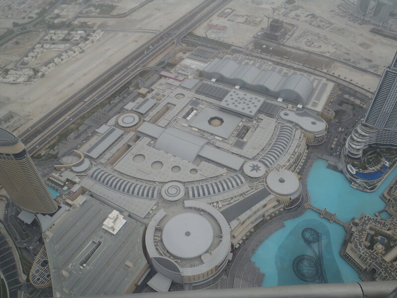 aerial view of dubai mall