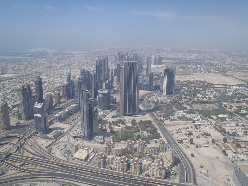 Aerial view of Dubai skyline