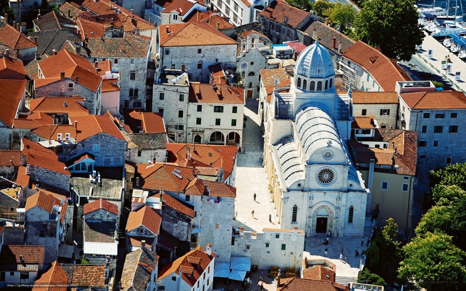 Aerial view of Dubrovnik's old town