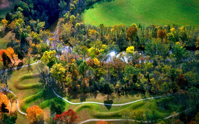 Aerial View of Earthworks